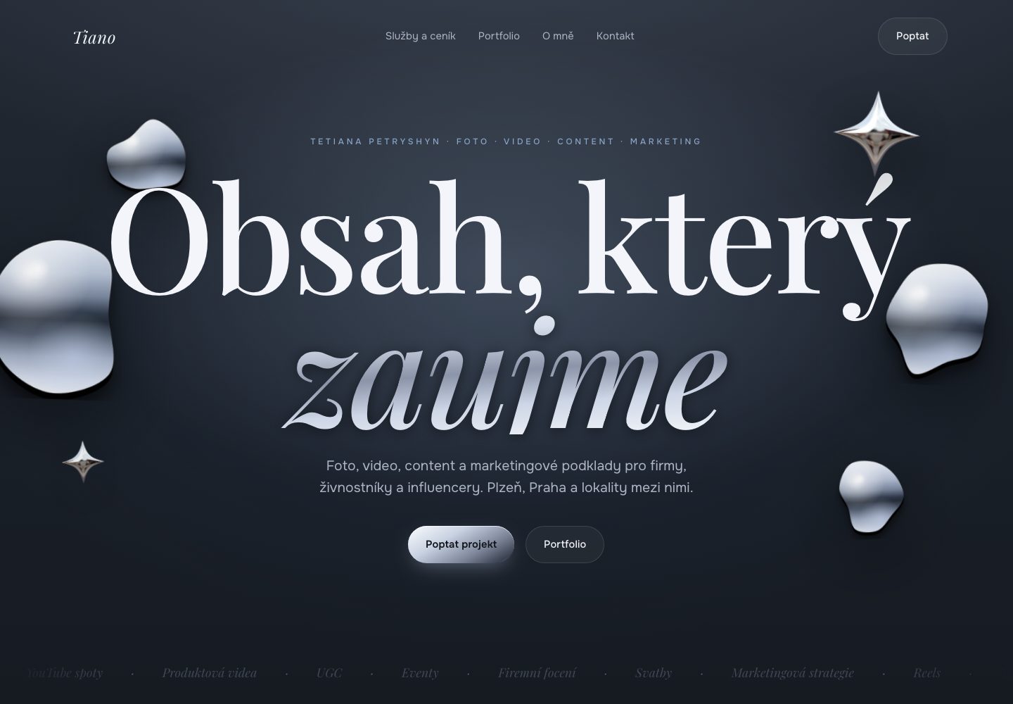 Náhled webu Tiano